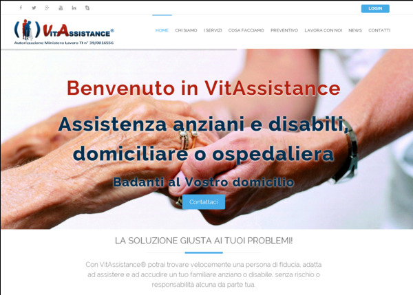 Vitassistance Assistenza Anziani - Realizzazione portale web